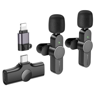 Беспроводной петличный микрофон Borofone BFK12 Type-C/Iphone (2 штук)
