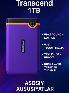 Tashqi HDD Transcend StoreJet 25M3 1TB