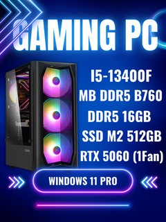 Готовый игровой компьютер, Core i5 13400F,RTX5060,DDR5 16,512 SSD