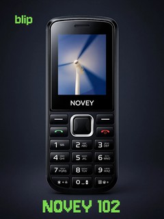 Телефон NOVEY 102, 2 SIM, 1 SD card, Bluetooth, емкость 1050 mAh, черный