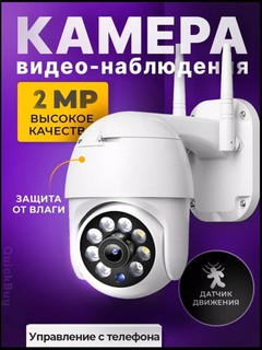 Wi-Fi камера видеонаблюдения с ночным видением, поворотом 360, датчиком движения