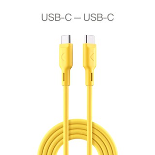 Кабель COMMO Jelly USB Type-C - USB Type-C, 100W, 2,2 м, Yellow