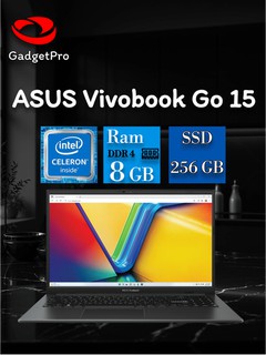 Ноутбук ASUS Vivobook Go 15 (Celeron N4500, 8ГБ, 512ГБ SSD, 15.6", без ОС), черный