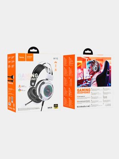 Наушники проводные Hoco W110 Resource, 40 мм, USB+3.5 мм, кабель 2-в-1 для ПК/ноутбуков