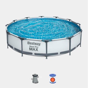 Каркасный бассейн Bestway 56416 BW Steel Pro Мах размер 366см*76см, 6473 л