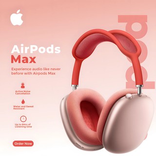 Наушники беспроводные Pods Max 2, Hi-Tech, Bluetooth , влагозащита Red