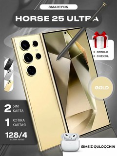 Смартфон Horse 25 ultra 8/128 ГБ, 5000 мАч, с ручкой, стиль Samsung S25 ultra, android, беспроводные наушники в подарок.