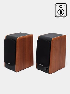 Сабвуфер B77BT, 2.0, 48 Вт RMS (2×14 Вт + 2×10 Вт), Bluetooth 4.0, проводное подключение RCA, деревянный корпус