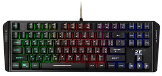 Игровая клавиатура 2E Gaming KG355 LED 87key USB, черный