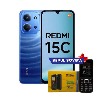 Смартфон Xiaomi Redmi 15C 4G 6/128GB, Global, Moonlight Blue + в подарок Кнопочный телефон