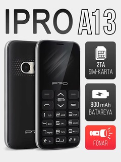 Мобильный телефон IPRO A13 — 1.8″ экран, Dual SIM, камера, фонарик, FM-радио, MP3, 800 мА·ч