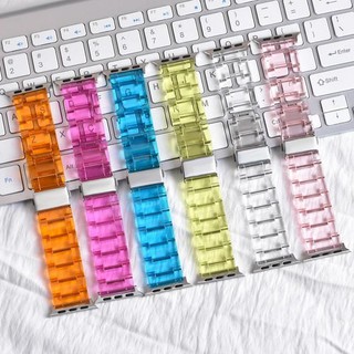 Clear Resin Watch strap for apple watch ultra 10 9 8 7 6 se 5 4 band transparent steel for Apple watch 49mm 46mm 45mm 41mm 44mm 40mm