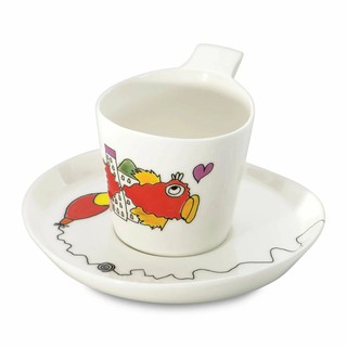 Набор BergHOFF "Кодрие", фарфор, 2 чашки, 2 блюдца, 240мл, жёлтый, 2шт