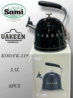 Чайник UAKEEN VK-119, предназнчен для использования на газовой плите, объём 3,5 л.