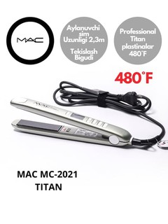 Professional soch tekislovchi dazmol MAC Styler MC-2021, mayin sochlar uchun