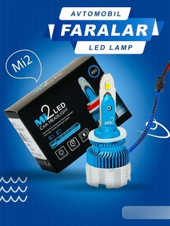 Светодиодные лампы Mi2, дальний и ближний свет, передние, противотуманные фары, H1 H4 H7 H11, 2 шт.
