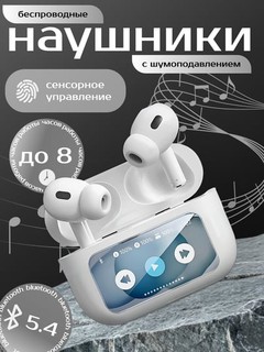 Беспроводные наушники AirPods Pro 2, с сенсорным дисплеем, Dolby звучание