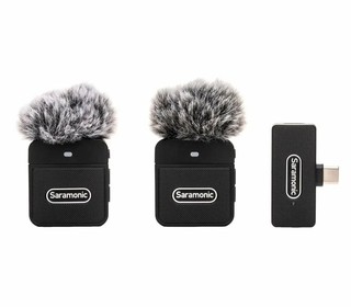 Микрофон петличный Saramonic Blink100 B6, тип подключения Type-C, беспроводные 2 микрофона