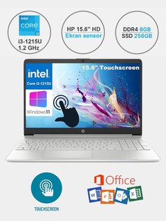 Ноутбук HP 15.6" HD Сенсорный экран, Intel Core i3-1215U, DDR4 8ГБ, 256ГБ SSD, Windows 11