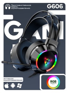 O'yin uchun simli quloqchin G606, kabel uzunligi 1.5 m, RGB chiroq va shovqinni bosish