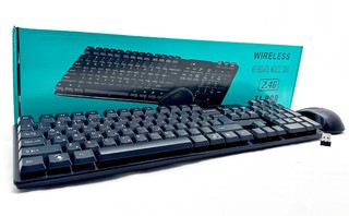 Комплект клавиатуры и мыши WIRELESS TJ808 , черный