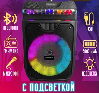 Портативная колонка Sing-E ZQS8139, черный