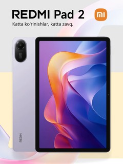 Планшет Xiaomi Redmi Pad 2, ( WI-FI) ) 4/128 ГБ, фиолетовый, IPS-90 Гц, Гарантия Carvonshop 24 месяца