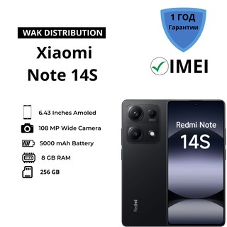 Смартфон Xiaomi Note 14S 8/256 ГБ, Midnight Black