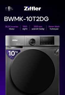 Стиральная машина Ziffler BWMK 10T2DG ,серый