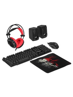 Игровой набор Defender Tor MHP-127, 5 в 1: клавиатура, мышь, гарнитура, акустика и коврик