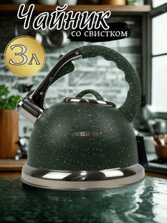 Чайник со свистком для всех видов газовой плиты 3 л, удобный