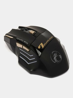 Игровая/Геймерская мышь, беспроводная, бесшумная с RGB подсветкой 3600 DPI, Optical Mouse