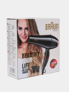 Профессиональный функциональный фен Braun BR-9300, для сушки и укладки волос, стайлер