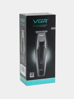 Триммер VGR V-070, аккумуляторная машинка для стрижки волос и бород, с ЖК-дисплеем