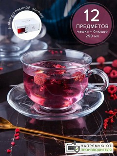 Чашка с блюдцем PASABAHCE ташкент 96806 290мл 2шт 2х12 1111163