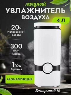 Увлажнитель воздуха ультразвуковой Gizmy, с функцией аромадиффузии, настольный, белый