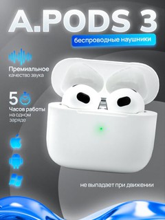 Беспроводные сенсорные наушники Pods Pro 3, наушники для iPhone и Android с анимацией