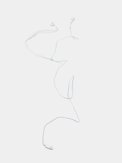 Simli quloqchinlar iPhone va Android uchun, mini jack, oq, 3.5 mm