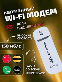 USB-модем, адаптер 4G LTE с SIM-картой Wi-Fi, точка доступа, Hotspot