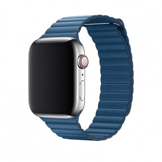 Ремешок кожаный Leather Magnet Band для iWatch 42-44mm Blue