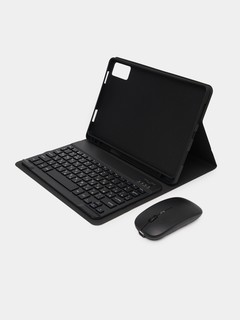 Беспроводная Bluetooth клавиатура + чехол + мышь для планшета (RU+EN) – для Samsung Tab
