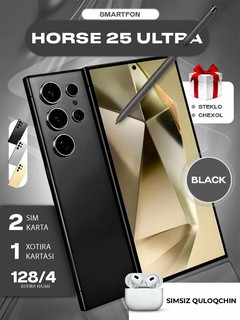 Смартфон Horse 25 ultra 8/128 ГБ, 5000 мАч, с ручкой, стиль Samsung S25 ultra, android, беспроводные наушники в подарок.
