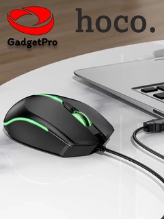 Игровая проводная мышь Hoco GM37, оптическая, 3200 DPI, RGB-подсветка, USB, эргономичная, 6 кнопок