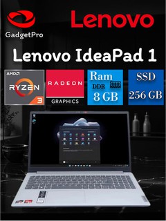 Ноутбук Lenovo IdeaPad 1 14AMN7, Ryzen 3, 4ГБ, 256ГБ, SSD, 14" FHD, AMD, Серый