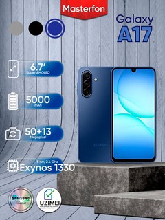 Смартфон Samsung Galaxy A17 4G, 6/128, 8/256, sAMOLED 90 Hz, 50 Mp, 5000 mA/h, 25 Вт