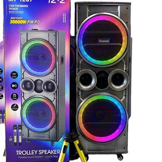 Портативная колонка с микрофоном Subwoofer BQHONG MT1287
