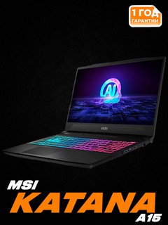 Игровой ноутбук MSI Katana A15 / R7‑8845HS / 8 GB / SSD 512 / RTX 4050 / 15.6", черный