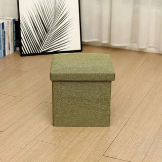 Табурет-пуф складной • ящик для хранения вещей • 31×31×31 см • тканевый разносветний