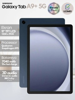 Планшет Samsung Galaxy Tab A9+ 5G,11.0" Экран, Темно-синий, 8/128 ГБ