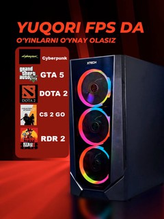 Игровой компьютер, i3 10100, DDR4 16, SSD 256, HDD 526, GTX1650